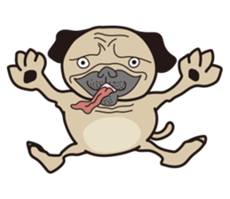 Funny PUG sticker #8288059