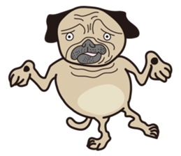 Funny PUG sticker #8288060