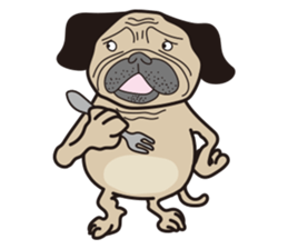 Funny PUG sticker #8288065