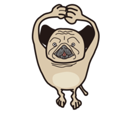 Funny PUG sticker #8288069