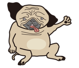 Funny PUG sticker #8288073