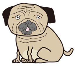 Funny PUG sticker #8288074