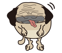 Funny PUG sticker #8288075