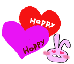Pink rabbit<TOY> English version sticker #8289116