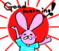 Pink rabbit<TOY> English version sticker #8289119