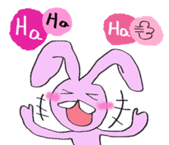Pink rabbit<TOY> English version sticker #8289125