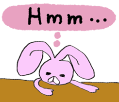 Pink rabbit<TOY> English version sticker #8289138