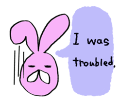 Pink rabbit<TOY> English version sticker #8289139
