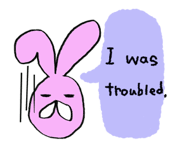 Pink rabbit<TOY> English version sticker #8289139