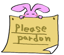 Pink rabbit<TOY> English version sticker #8289142