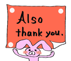 Pink rabbit<TOY> English version sticker #8289143