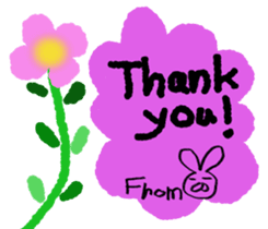 Pink rabbit<TOY> English version sticker #8289145