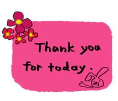 Pink rabbit<TOY> English version sticker #8289146