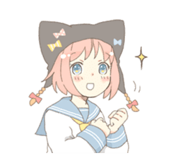 Cat ear girl Necoco part 4 sticker #8290812
