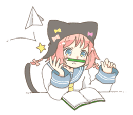 Cat ear girl Necoco part 4 sticker #8290827