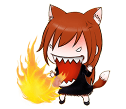 Fox girl 01 sticker #8291356