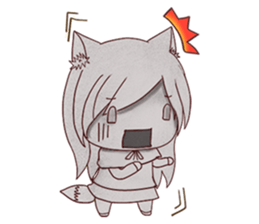Fox girl 01 sticker #8291357