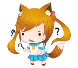 Fox girl 01 sticker #8291360