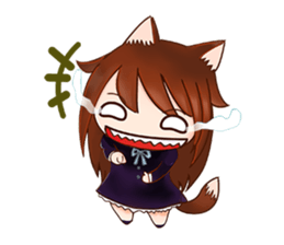 Fox girl 01 sticker #8291362