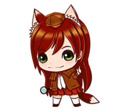 Fox girl 01 sticker #8291365