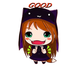 Fox girl 01 sticker #8291367