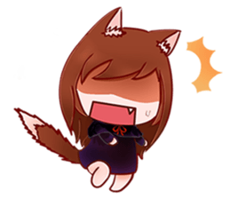 Fox girl 01 sticker #8291368