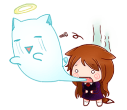 Fox girl 01 sticker #8291369