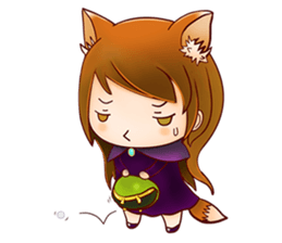 Fox girl 01 sticker #8291372