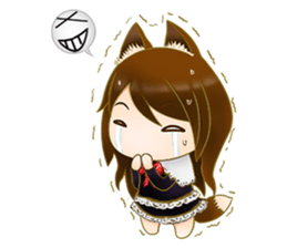 Fox girl 01 sticker #8291373