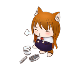 Fox girl 01 sticker #8291374