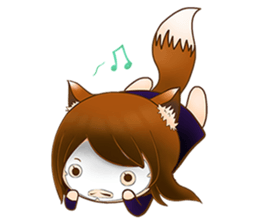 Fox girl 01 sticker #8291375