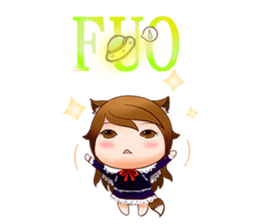 Fox girl 01 sticker #8291376