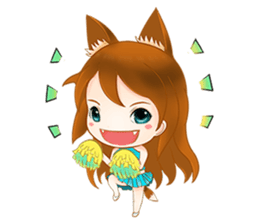 Fox girl 01 sticker #8291377