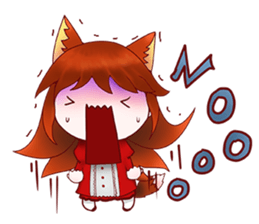 Fox girl 01 sticker #8291378