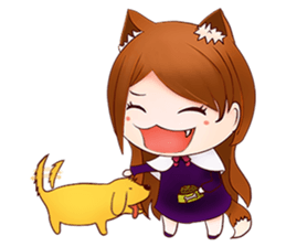 Fox girl 01 sticker #8291379