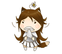 Fox girl 01 sticker #8291380