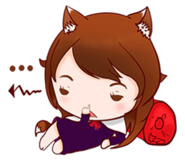 Fox girl 01 sticker #8291381