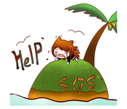 Fox girl 01 sticker #8291382