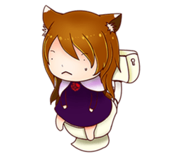 Fox girl 01 sticker #8291387