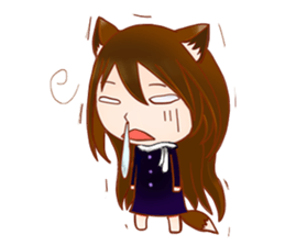 Fox girl 01 sticker #8291389