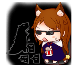 Fox girl 01 sticker #8291391