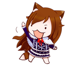 Fox girl 01 sticker #8291393
