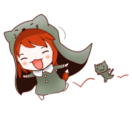 Fox girl 01 sticker #8291394