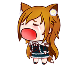 Fox girl 01 sticker #8291395