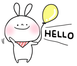 baby and rabbit sticker #8291636