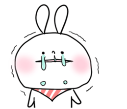 baby and rabbit sticker #8291647