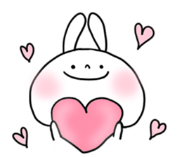 baby and rabbit sticker #8291655