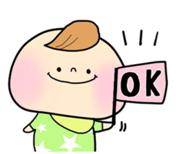 baby and rabbit sticker #8291667