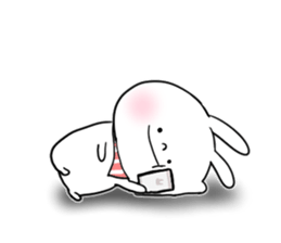 baby and rabbit sticker #8291673