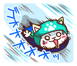 the pad of cat @ Snow sticker #8291896